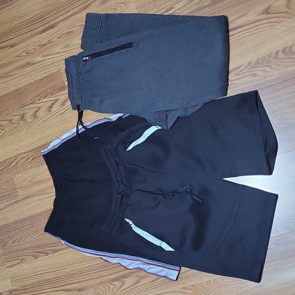 3 Mens S joggers basketball shorts lot black gray Beverly Hills Polo Club small